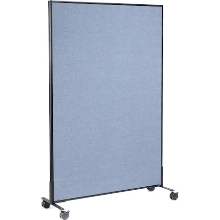 Global Industrial 48-1/4W x 99H Mobile Office Partition Panel, Blue 695789MBL